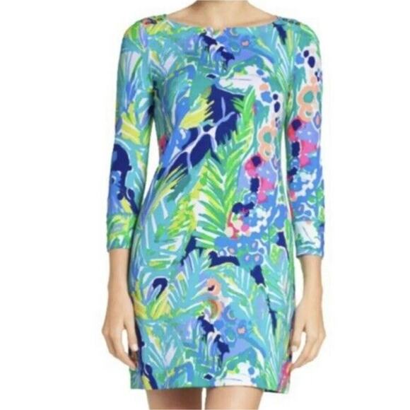 Lilly Pulitzer Dresses & Skirts - Women's Lilly Pulitzer Ophelia Dress XS 3/4 Sleeve Bright Comfy Beach Cruies